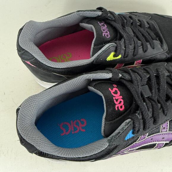 Asics Gel-Saga Athletic Sneakers Women's 9 Black White Leather Classic Retro - Picture 9 of 10